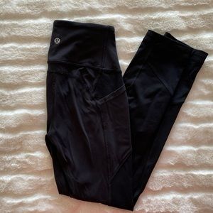 black lululemon leggings size 2